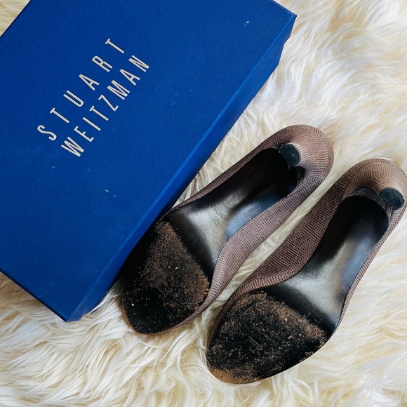 Stuart Weitzman Peeptoe Platform Pumps size 7.5 - Picture 9 of 10